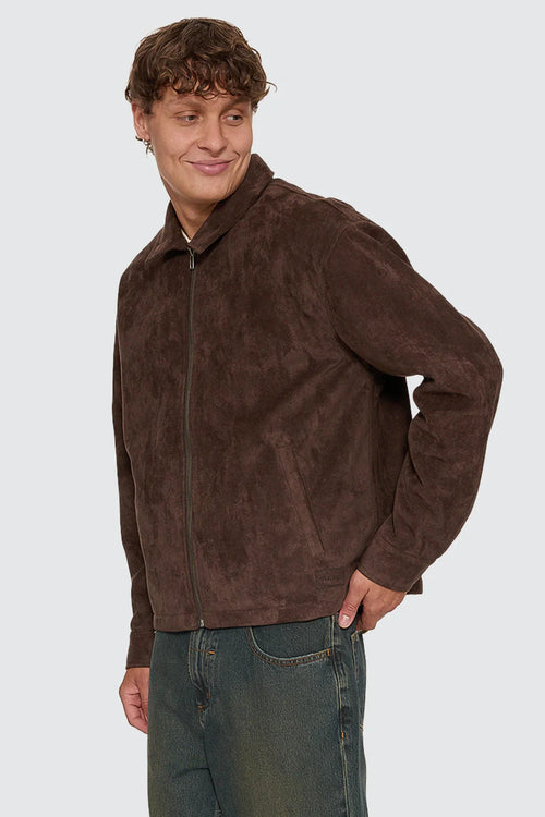 Suede Work Jacket Postal Brown