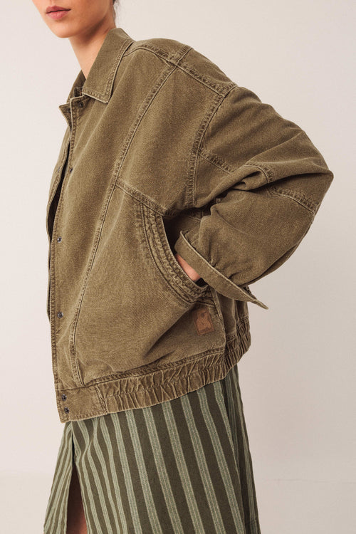 Washed Twill Jacket Olive
