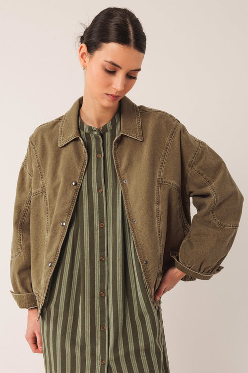 Washed Twill Jacket Olive
