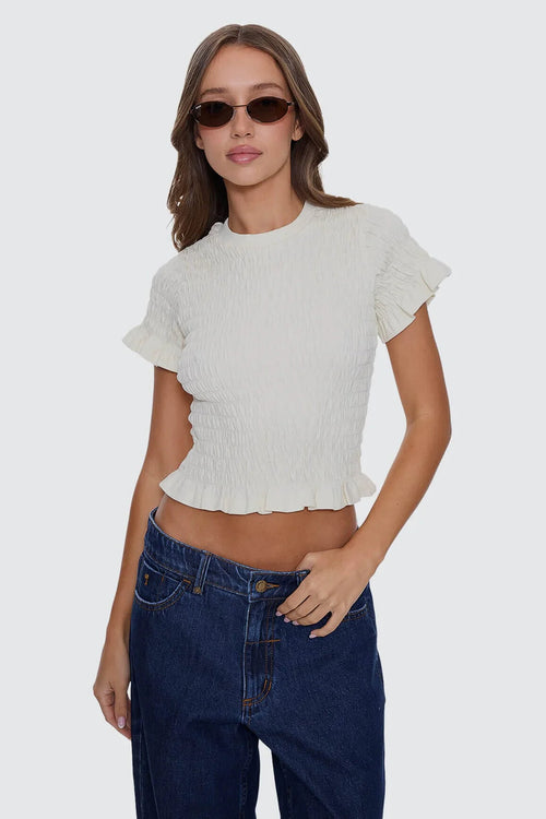 Shirred Tee Butter Cream