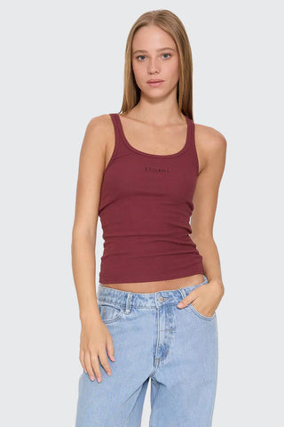 Devyn Check Halter Top Tar