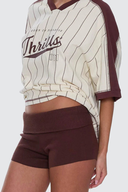 Mackenzie knit booty short bitter chocolate