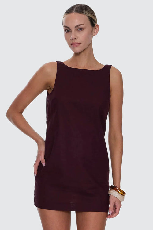 Evelyn Mini Dress Bitter Chocolate