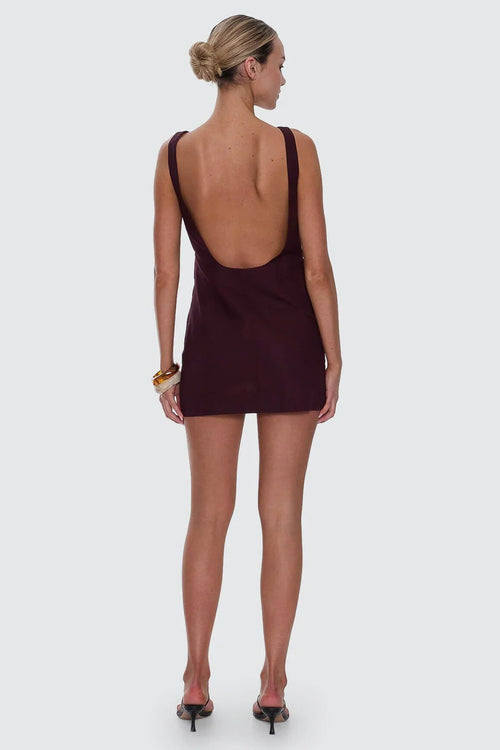 Evelyn Mini Dress Bitter Chocolate