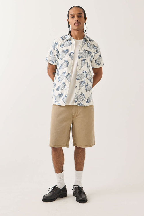 Relaxed Short Washed British Khaki
