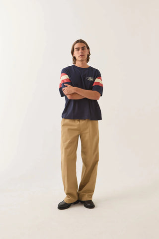Relaxed Short Washed British Khaki