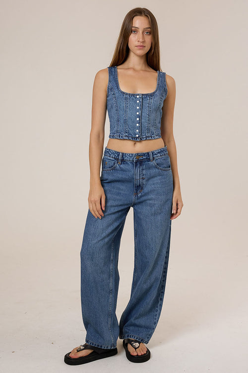 Denim Top Stoned Blue