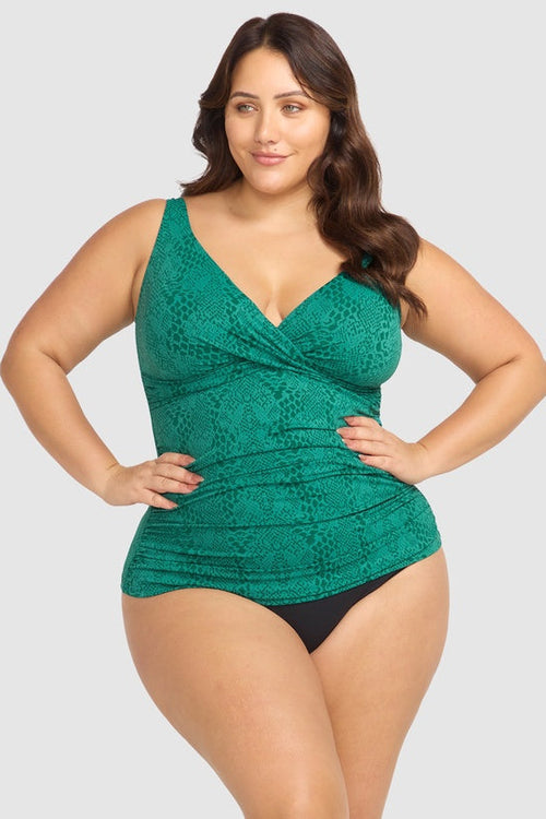 Ekhis Delacroix Tankini Top-Green