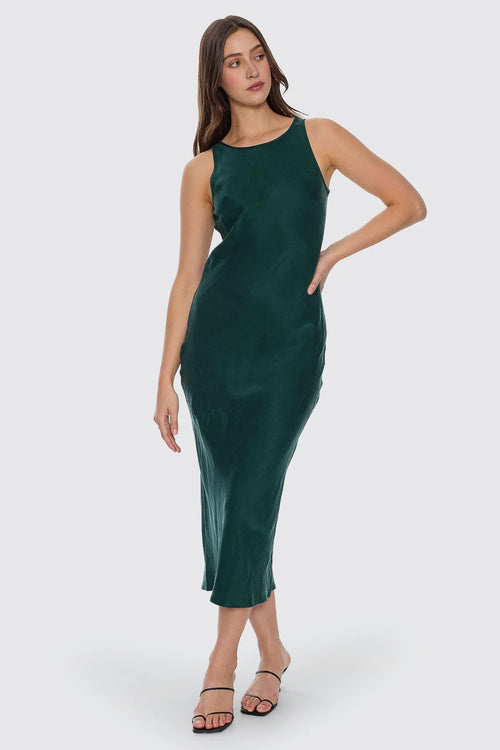 Kathleen Slip Dress Varsity Green