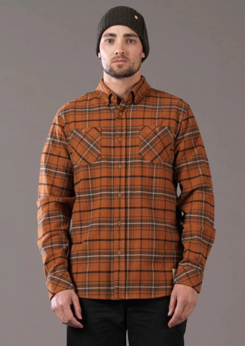 Flanagan Flannel Shirt Rust Brown