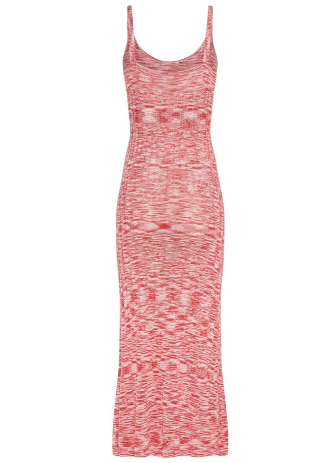 Horizon Knit Slip Dress Pink/Red