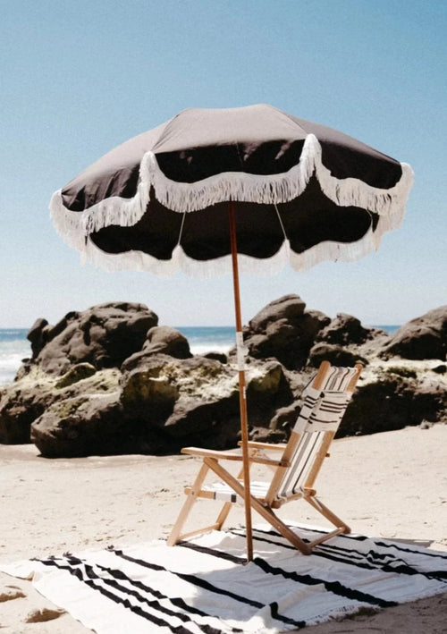 Business & Pleasure Holiday Beach Umbrella Vintage Black