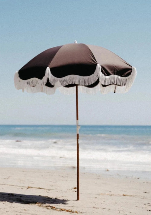 Business & Pleasure Holiday Beach Umbrella Vintage Black