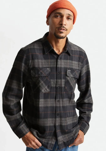Bowery W L/S Flannel Sesame/ Flint Blue