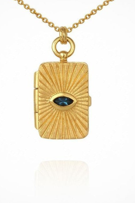 Meri Locket Necklace Gold plate