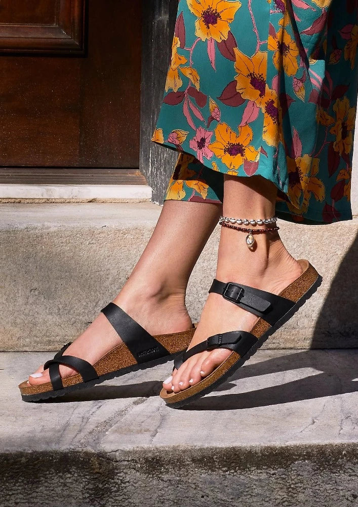 Birkenstock mayari black leather sales