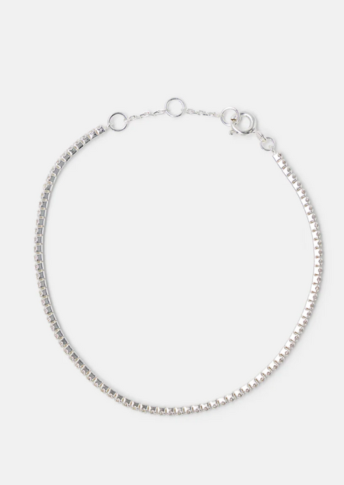 CZ Tennis Bracelet Silver-Clear