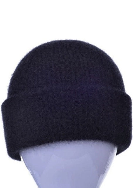 Possum Merino Fine Rib Hat Black