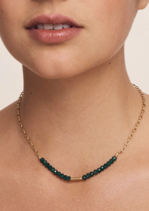Temple Of The Sun Rhodes Necklace Aventurine Gold