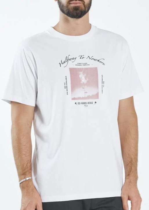 Halfway To Nowhere Merch Fit Tee White