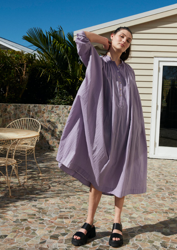 Head in the Sky Dress Lilac Cotton