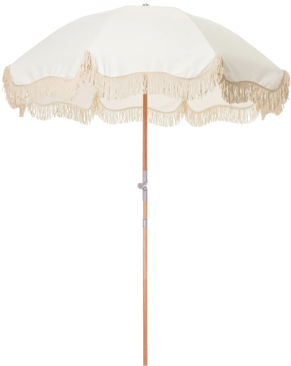 Business & Pleasure Premium Beach Umbrella Antique White