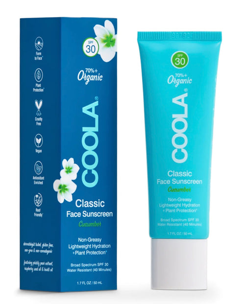 Coola Classic Face Sunscreen SPF30 Cucumber 50ml