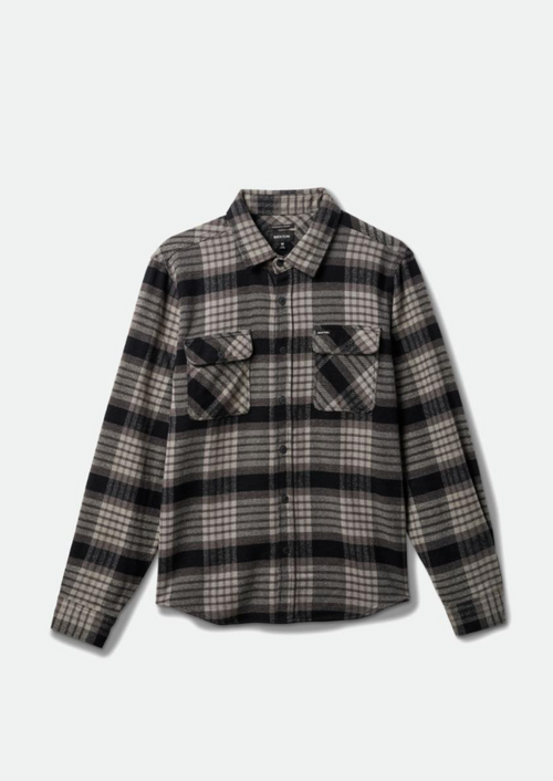 Bowery L/S Flannel Black Light Grey Charcoal