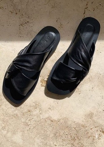 Plaited Sandal Black