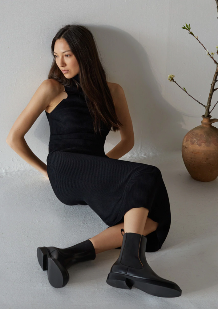 James Mid Ankle Boot Black