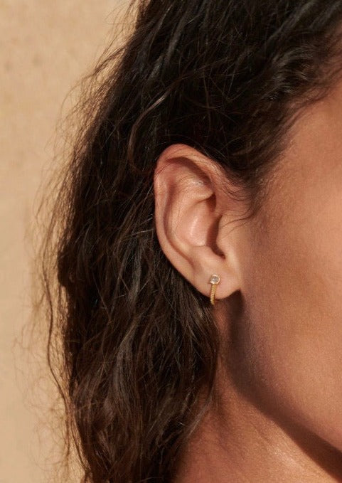 Bianca Earrings Gold / Brown Zircon