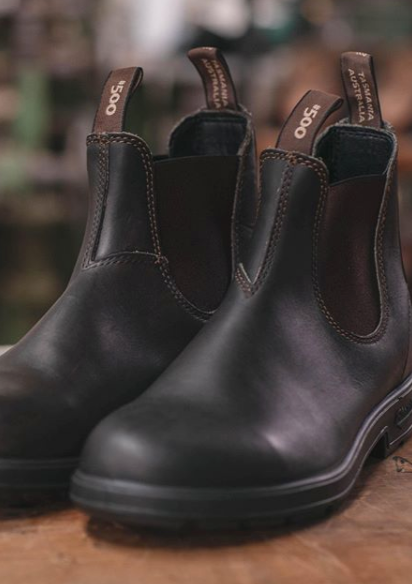 BLUNDSTONE 500 Elastic Sided V Cut Stout Brown ATAMIRA online
